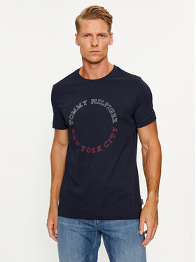 Tommy Hilfiger Tommy Hilfiger T-Shirt MW0MW32602 Tmavomodrá Regular Fit