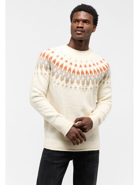 Mustang Mustang Sweter BLOOMFIELD Biały Regular Fit