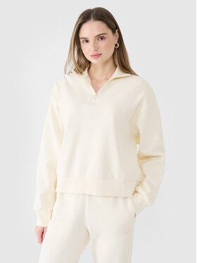 4F 4F Felpa 4FWSS25TSWSF1545-11S Bianco Regular Fit