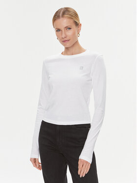 Calvin Klein Jeans Calvin Klein Jeans Bluză Embro Badge J20J222884 Alb Regular Fit