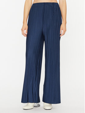 Samsøe Samsøe Samsøe Samsøe Medžiaginės kelnės Uma F21200187 Tamsiai mėlyna Wide Leg
