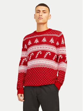 Jack&Jones Jack&Jones Pullover Xmas Gabriel 12266118 Rot Regular Fit