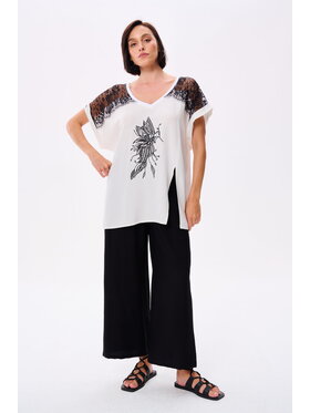 blue shadow blue shadow Tunika Apka Écru Standard Fit