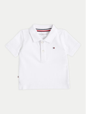 Tommy Hilfiger Tommy Hilfiger Тениска с яка и копчета Essential KN0KN02030 Бял Regular Fit