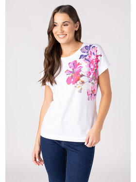 QUIOSQUE QUIOSQUE Bluzka Quiosque 1VF003100 Biały Regular Fit