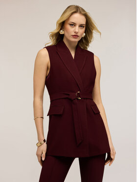 Motivi Motivi Marynarka L000Q000058N036 Bordowy Regular Fit