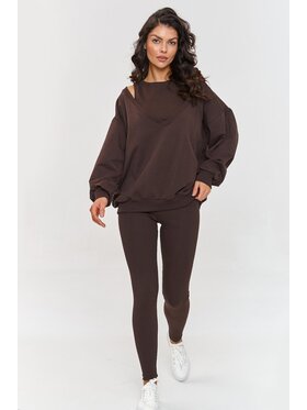 Makadamia Makadamia Dres A2 Brązowy Loose Fit