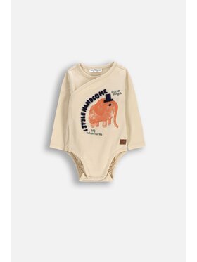 Coccodrillo Coccodrillo Body dziecięce WC5112601SBN-002 Beżowy Regular Fit