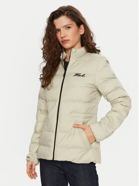 KARL LAGERFELD KARL LAGERFELD Vatovaná bunda 246W1513 Béžová Slim Fit