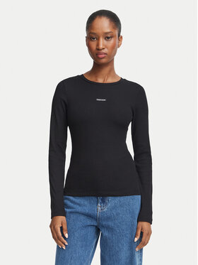 Guess Jeans Guess Jeans Bluză W6BP05 K5470 Negru Slim Fit