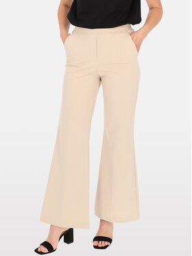 Perso Perso Spodnie materiałowe PTE242408F Beżowy Regular Fit