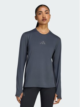adidas adidas Koszulka techniczna 170945 Szary ciemny Slim Fit