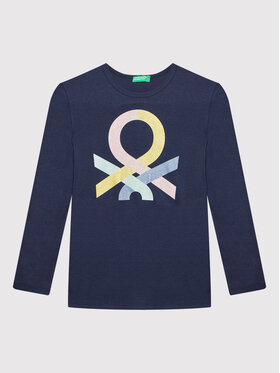 United Colors Of Benetton United Colors Of Benetton Majica 3I9WC105Q Tamnoplava Regular Fit