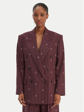 HUGO HUGO Marynarka Antegi 50554428 Bordowy Relaxed Fit