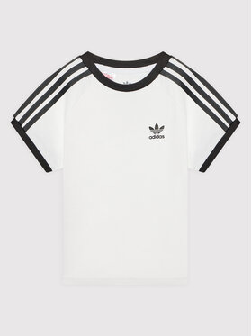 adidas adidas Tričko Adicolor 3-Stripes H31181 Biela Regular Fit