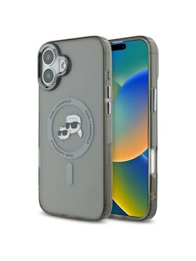 KARL LAGERFELD KARL LAGERFELD Etui na telefon IML Metal Karl&Choupette Head Czarny