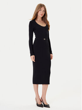 TWINSET TWINSET Rochie tricotată 252TP3352 Negru Slim Fit