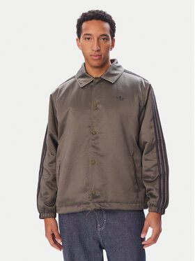 adidas adidas Преходно яке 3 Stripes Satin HZ3804 Светлокафяв Loose Fit