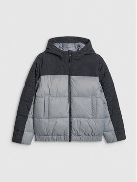 4F 4F Kurtka puchowa OUTERWEAR Szary Regular Fit