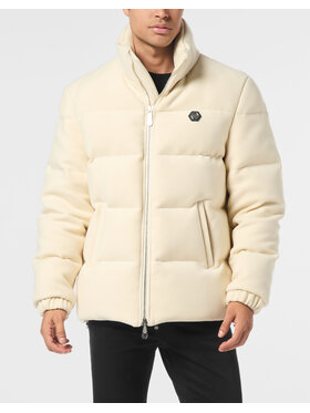 PHILIPP PLEIN PHILIPP PLEIN Vatovaná bunda 26077 Bílá Regular Fit
