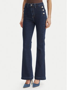 Rinascimento Rinascimento Jeansy CFC0127397003 Granatowy Flare Fit