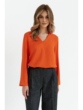 Stylove Stylove Bluzka S391 Pomarańczowy Curvy Fit