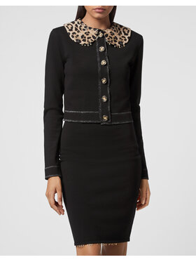 PHILIPP PLEIN PHILIPP PLEIN Kardigán 4529 Čierna Regular Fit
