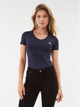 Guess Guess Póló W2YI45 J1314 Sötétkék Slim Fit