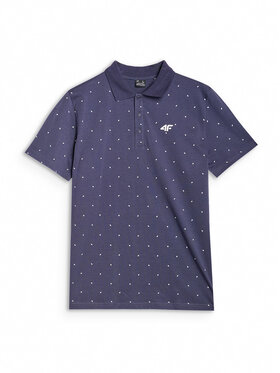 4F 4F Polo MIDSHOP TEXTILE Szary ciemny Regular Fit