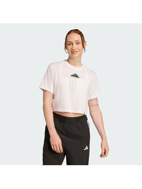 adidas adidas Koszulka techniczna 152133 Biały Loose Fit