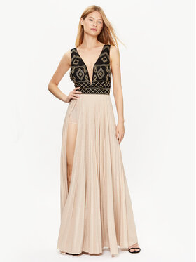 Elisabetta Franchi Elisabetta Franchi Φόρεμα βραδινό AB-413-32E2-V700 Μπεζ Regular Fit