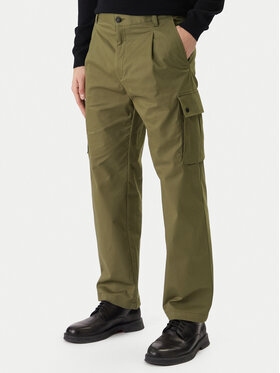 HUGO HUGO Текстилни панталони Craysen 50553180 Каки Straight Fit