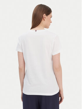 Tommy Hilfiger Tommy Hilfiger Тишърт Heritage V-Neck Tee WW0WW24969 Бял Regular Fit