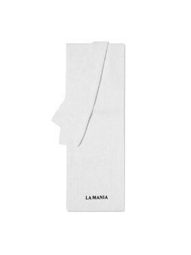 La Mania La Mania Šál MERINOWOOL SCARF 2 Biela