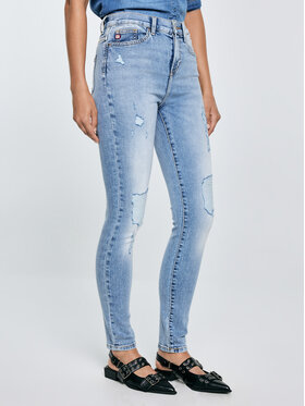 BIG STAR BIG STAR Jeansy ADELA HIGH WAIST Niebieski Skinny Fit