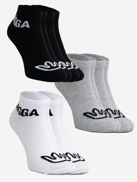 Jigga Wear Jigga Wear Zestaw 6 par niskich skarpet męskich Zestaw 6 Par Niskich Skarpet Czarny / Biały / Szary Jigga Wear Classic Name uni Kolorowy