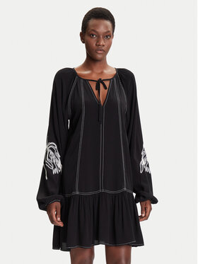Desigual Desigual Vsakodnevna obleka Silvianegro 25WWVW19 Črna Loose Fit