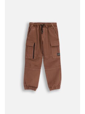 Coccodrillo Coccodrillo Kalhoty z materiálu ZC5119101XBK-018 Hnědá Regular Fit