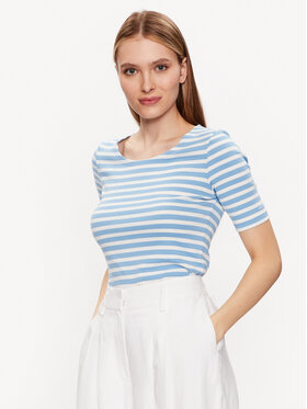 Gant Gant Marškinėliai Striped 4203432 Mėlyna Slim Fit