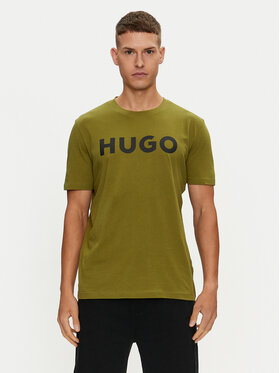 HUGO Hugo T-shirt Dulivio 50467556 Zelena Regular Fit