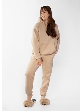 DKaren Sport DKaren Sport Komplet bluza i spodnie materiałowe Randi Beżowy Classic Fit