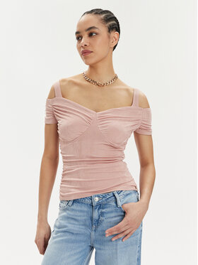 Guess Guess Блуза Emily W4GP17 KBEM0 Розов Slim Fit