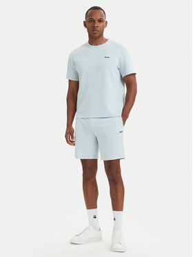 BOSS BOSS Спортивні шорти Waffle 50535884 Світло-синій Regular Fit