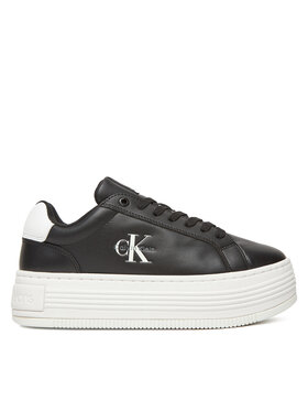 Calvin Klein Jeans Calvin Klein Jeans Sneakers Bold Flatf Low Lace Lth YW0YW01878 Nero