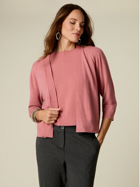 Oltre Oltre Cardigan M293E102207N006 Rosa Regular Fit