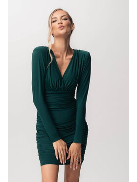 Aurora Aurora Koktejlové šaty Adria Zelená Slim Fit