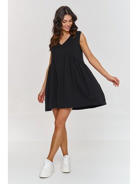 Makadamia Makadamia Sukienka letnia M875 Czarny A-Line Fit