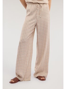 Trussardi Trussardi Spodnie materiałowe P271A102395N0LB Kremowy Over Fit