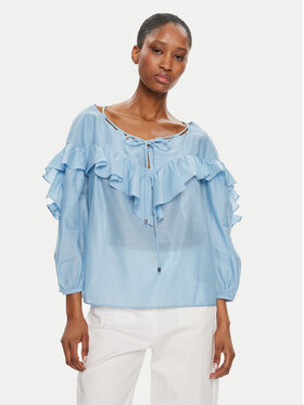 PINKO Pinko Blúzka Bones 103586 A1X2 Modrá Regular Fit