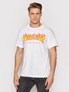 Thrasher Thrasher T-shirt Flame Bianco Regular Fit